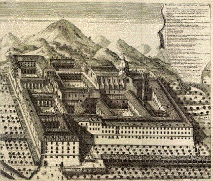 Ricostruzione grafica dell'Abbazia di Montecassino nel XII° secolo