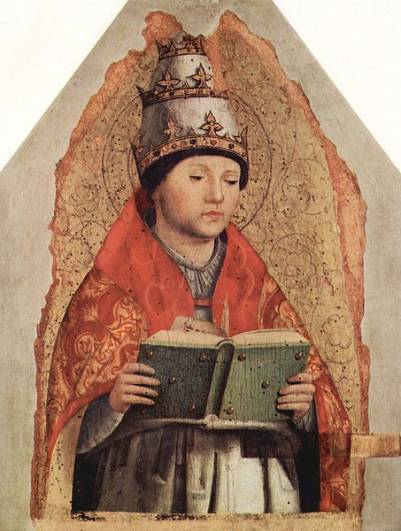 Papa Gregorio Magno in un dipinto di Antonello da Messina